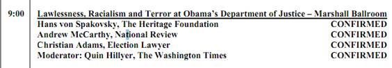 CPAC schedule