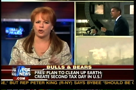 FNC Chyron: Pres' Plan to Clean up Earth; Create Second Tax Day in U.S.?