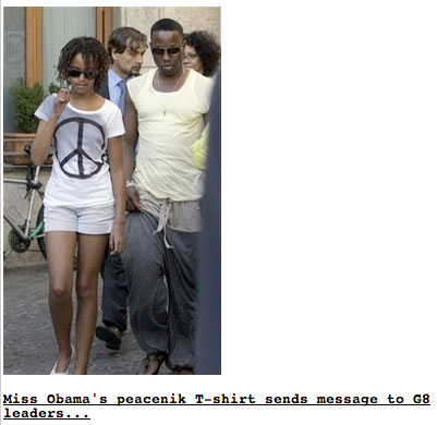 Malia Obama on Drudge Report