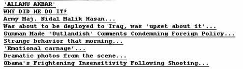 Drudge attack Obama Ft. Hood response