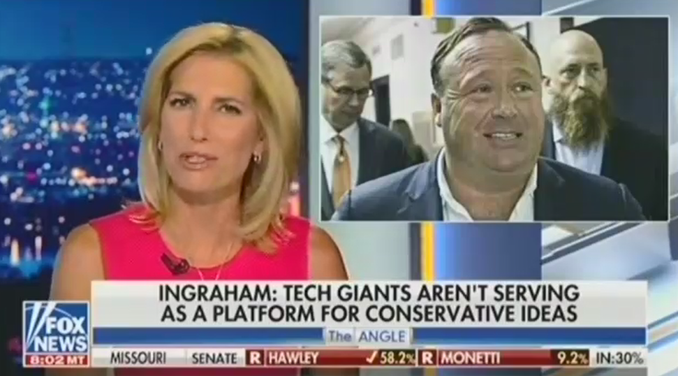 Laura Ingraham calls Infowars social media ban