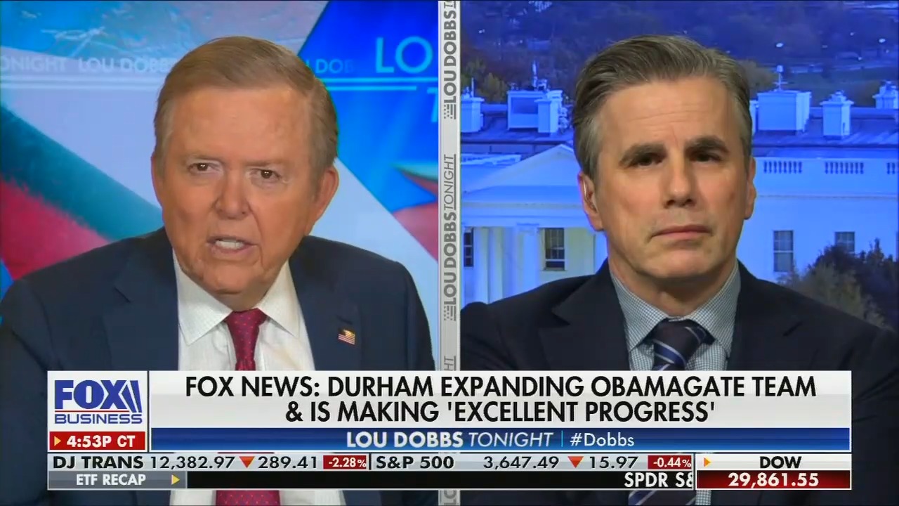 Lou Dobbs reports Bill Barr's resignation and immediately calls for  investigations into the Biden family, the election and "Obamagate" | Media  Matters for America
