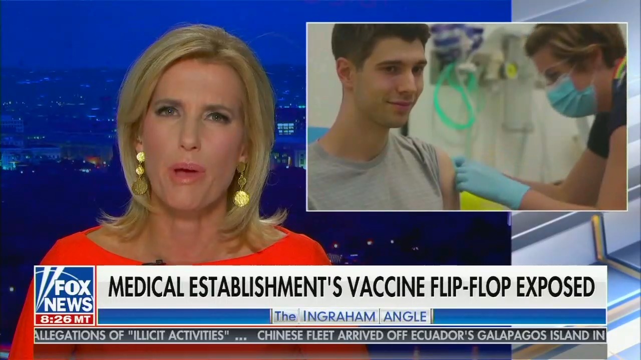 Laura Ingraham calls COVID restrictions “a naked power grab by the