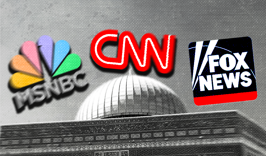 All three major cable news networks largely ignored a police raid at one of the world's oldest and most politically significant mosques
