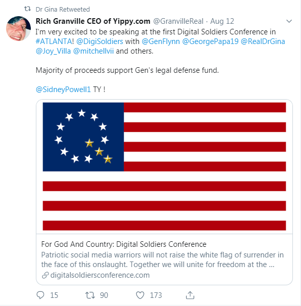 Loudon QAnon retweet