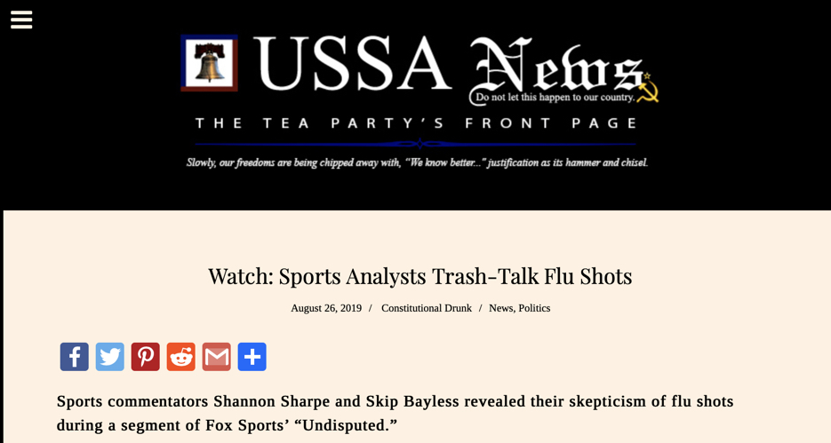 Fringe website promotes Skip Bayless