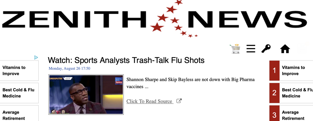 Fringe website promotes Skip Bayless