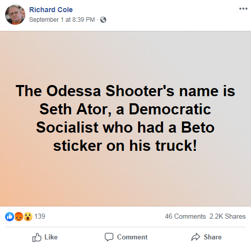 Facebook Beto false claim2