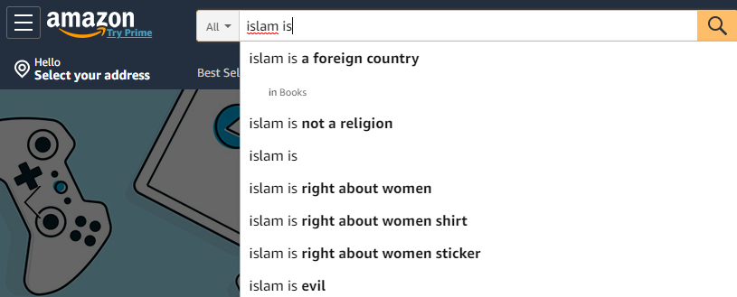 Amazon 4chan campaign search suggestion