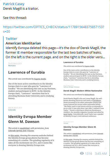 Patrick Casey Telegram Twitter1