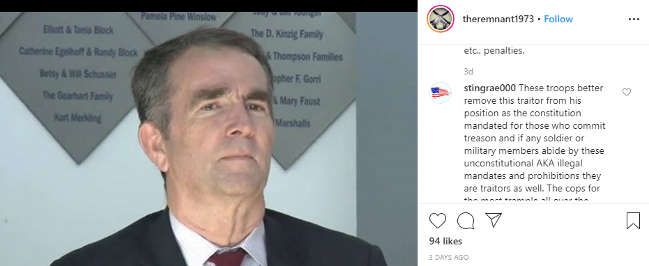 Instagram Virginia hoax1 comment