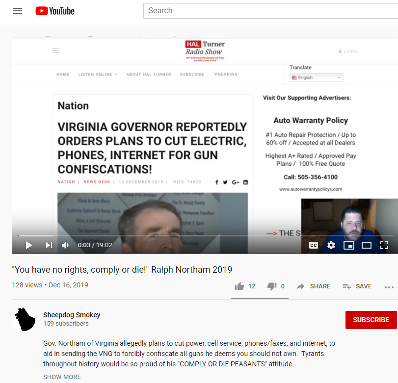 YouTube Virginia hoax