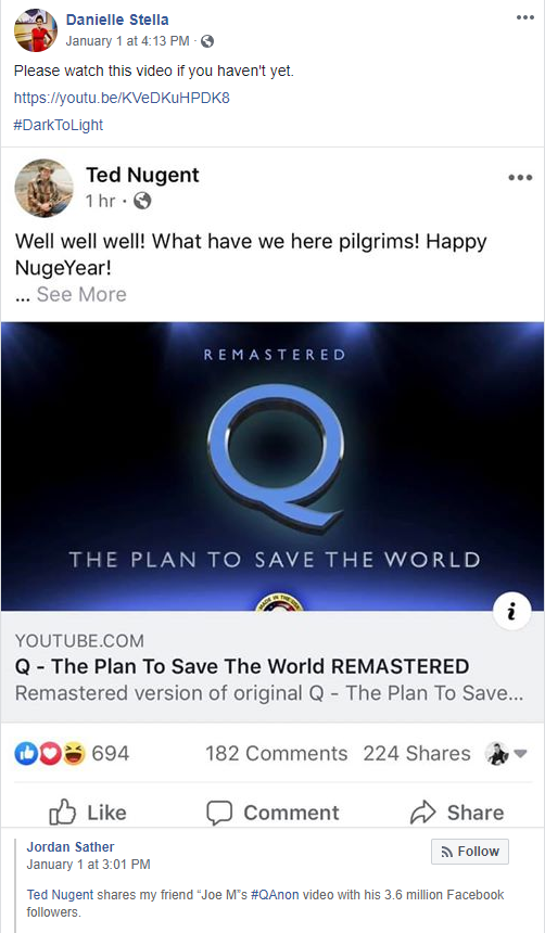 Stella Facebook QAnon video