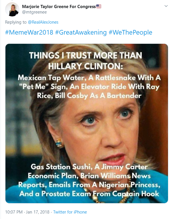 Marjorie Taylor Greene Twitter QAnon1