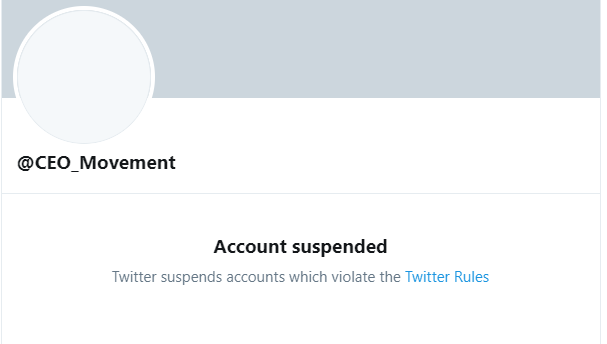Patrick Casey Telegram Twitter account suspended