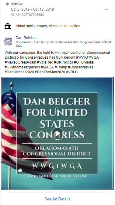 Dan Belcher QAnon Facebook ads2