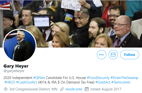 Gary Heyer Twitter profile QAnon
