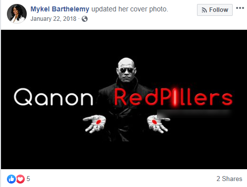Mykel Barthelemy Facebook QAnon post1