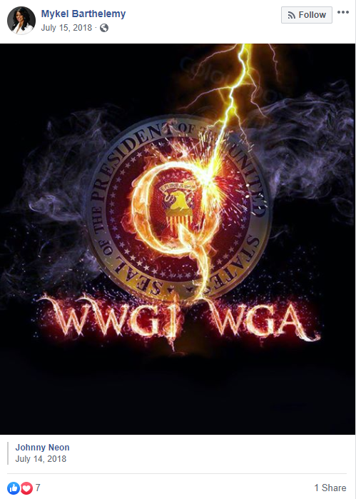 Mykel Barthelemy Facebook QAnon3