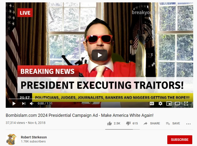 Robert Sterkeson YouTube video