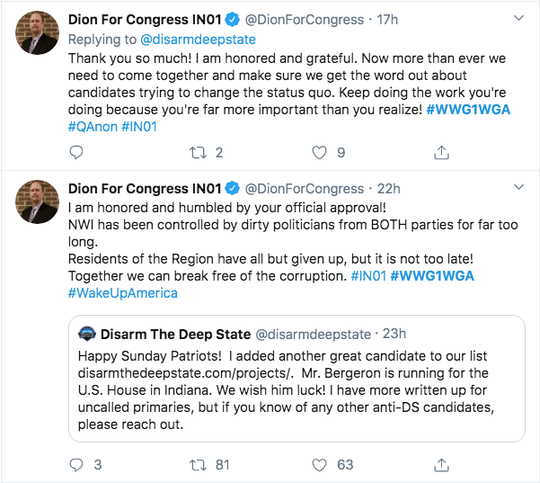 Dion Bergeron QAnon Twitter