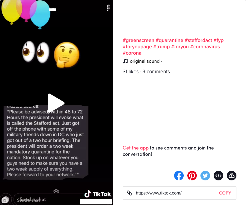 TikTok hoax text video3