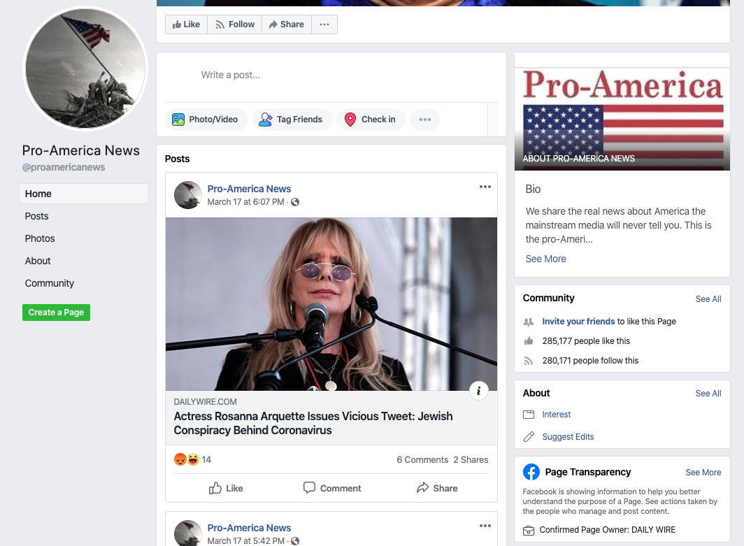 Pro-America News Facebook page_as of 20200320