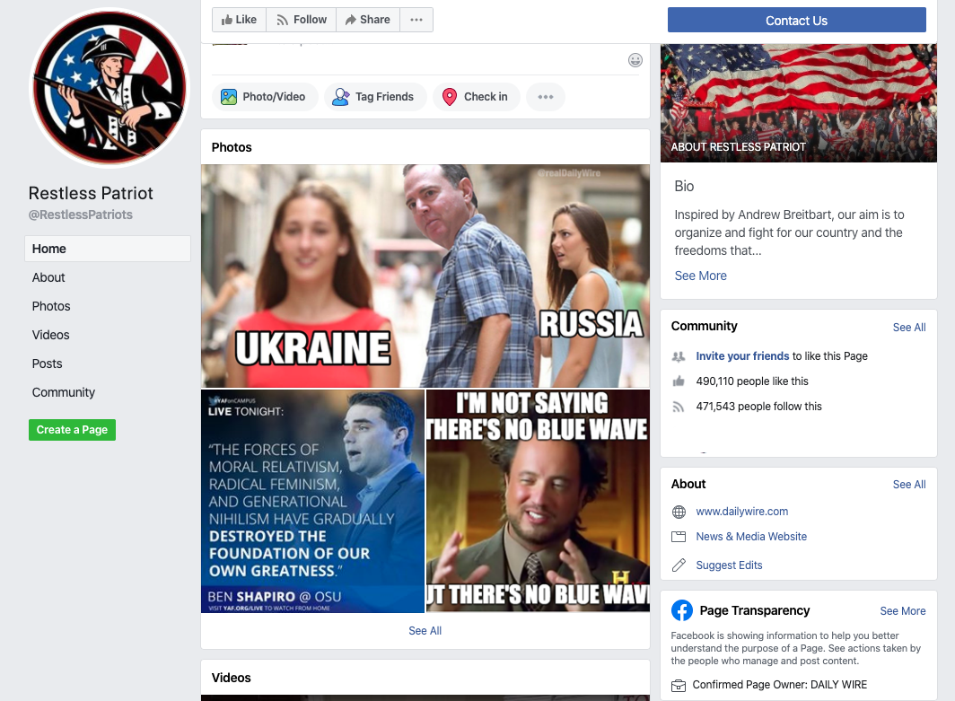 Restless Patriot Facebook page_as of 20200320