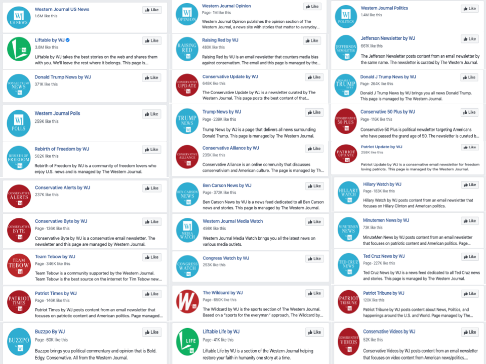  The Western Journal network of 30 additional Facebook pages_as of 20200322