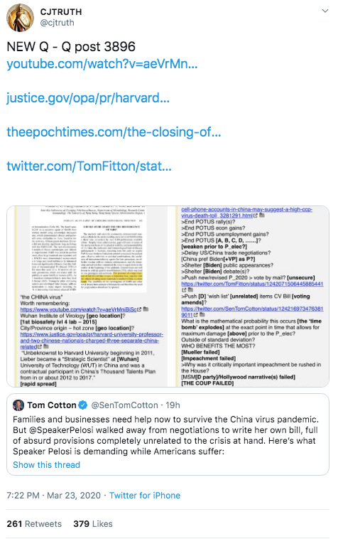 Q post coronavirus Twitter1