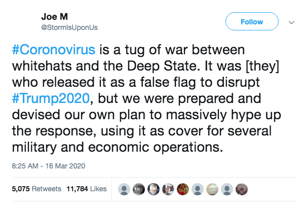 QAnon coronavirus Twitter1
