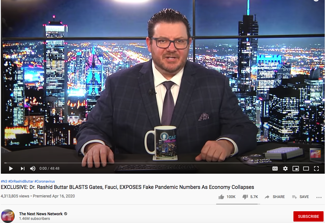 Next News Network YouTube video view count
