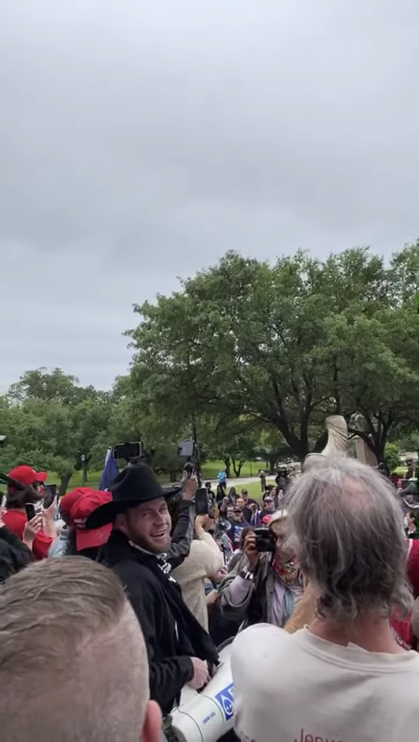 Owen Shroyer at rally