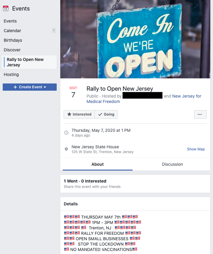 Image of post on group page