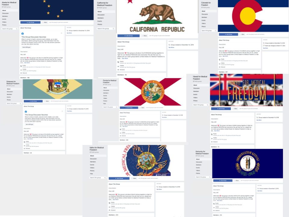 Image of 8 facebook groups