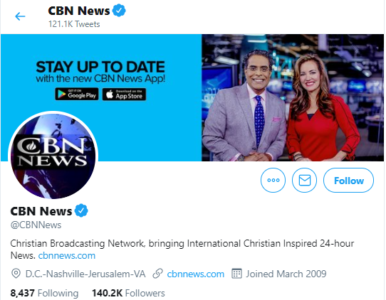 CBN News Twitter