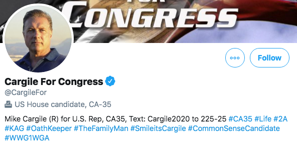 Mike Cargile Twitter profile