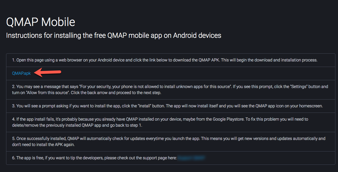 QMAP URL text