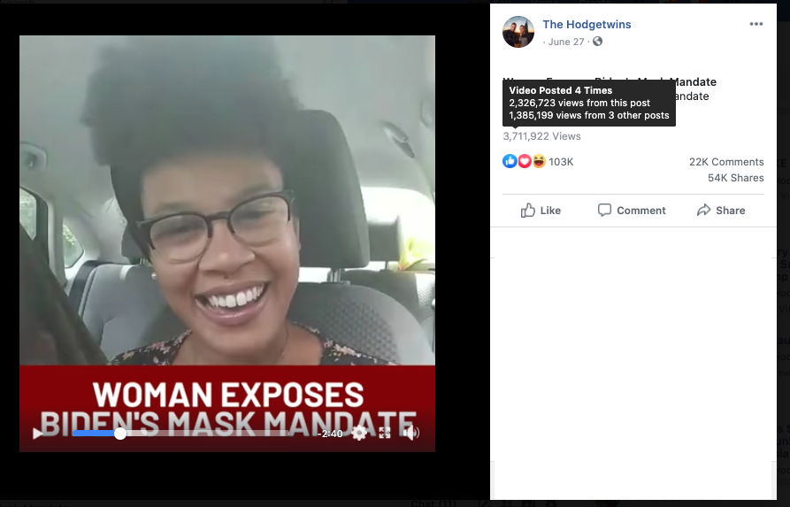 The Hodgetwins' Facebook post on June 27, 2020