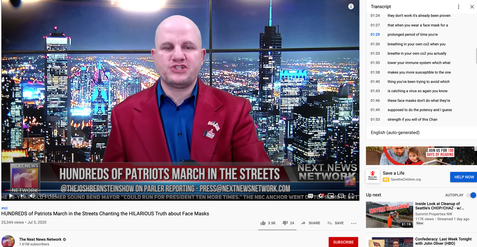 The Next News Network mask video