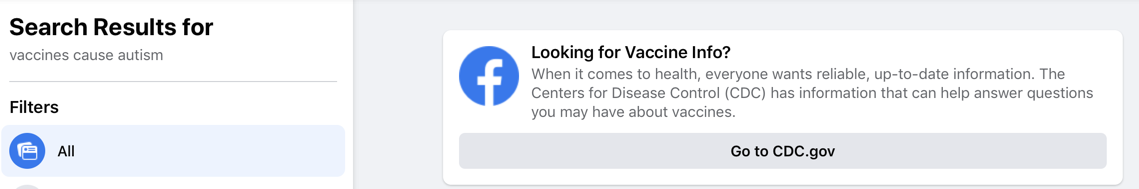 Facebook vaccine educational unit