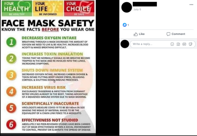 Image of post on group page