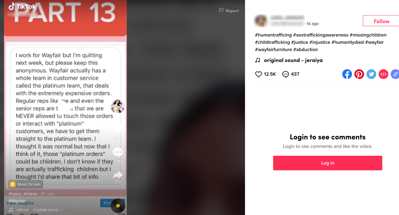 Wayfair TikTok video5