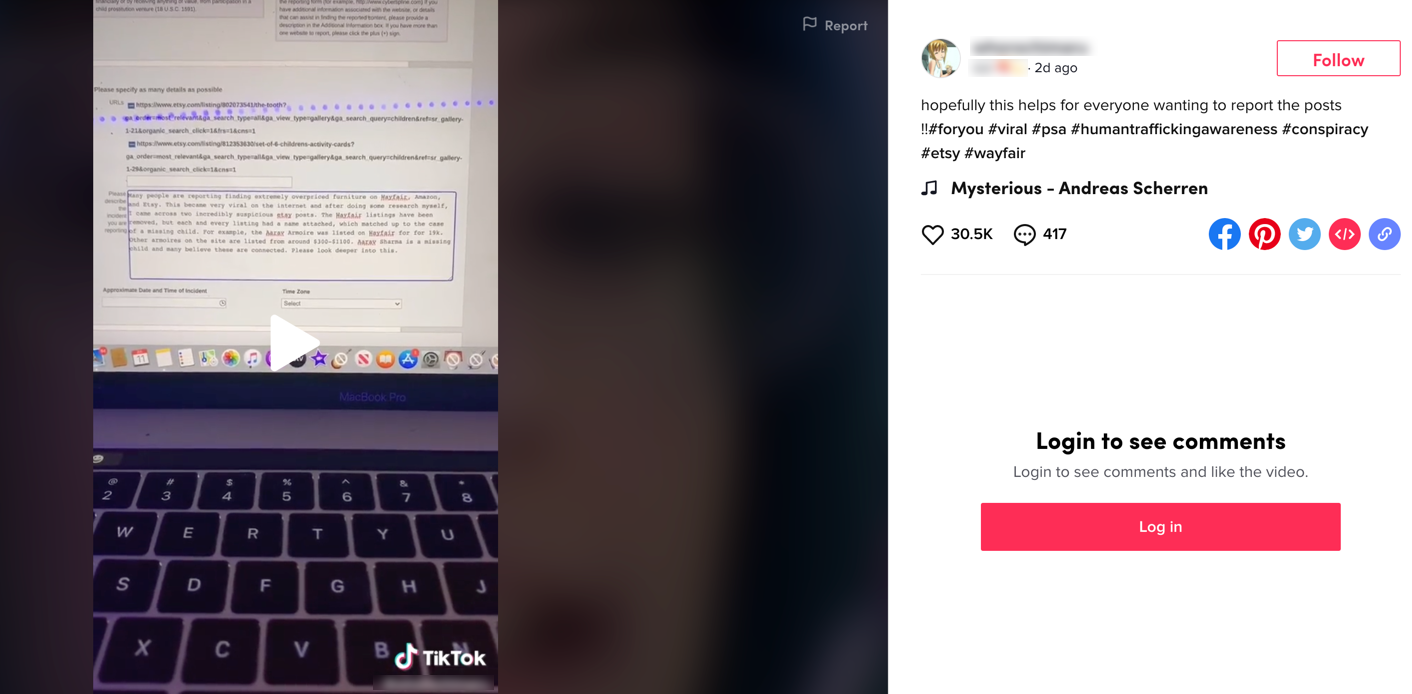 Wayfair TikTok video6