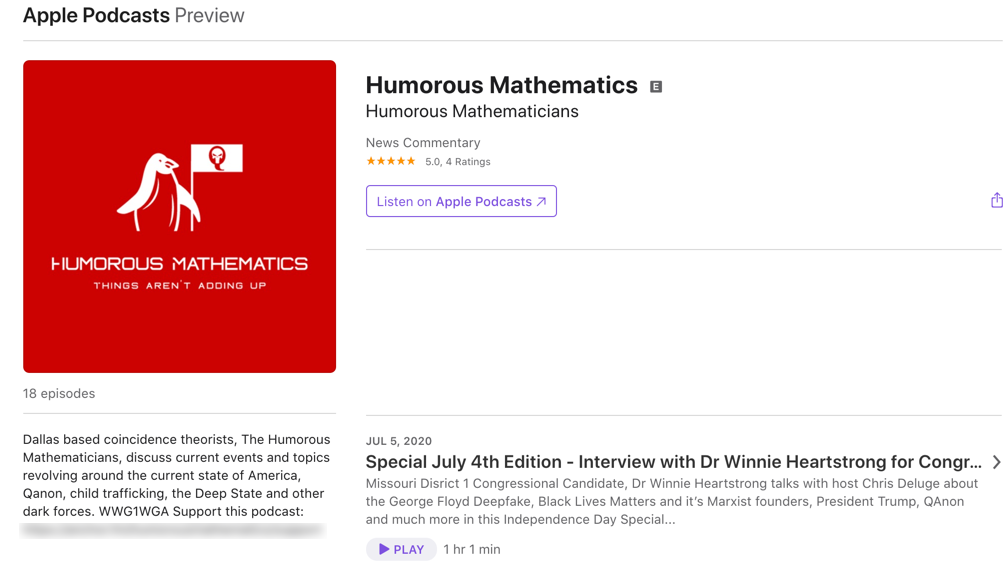Humorous Mathematics QAnon podcast