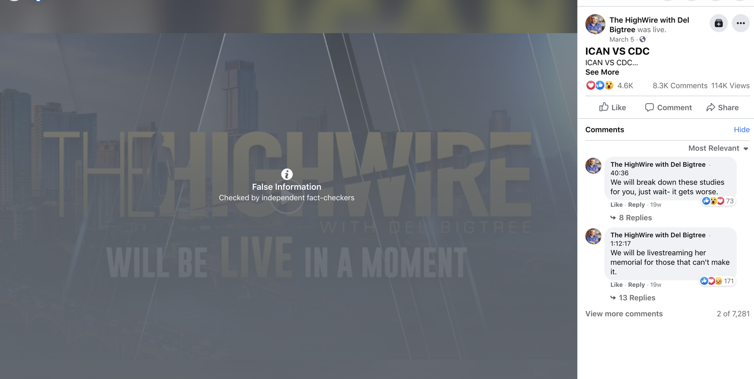 ICAN v CDC fact check 