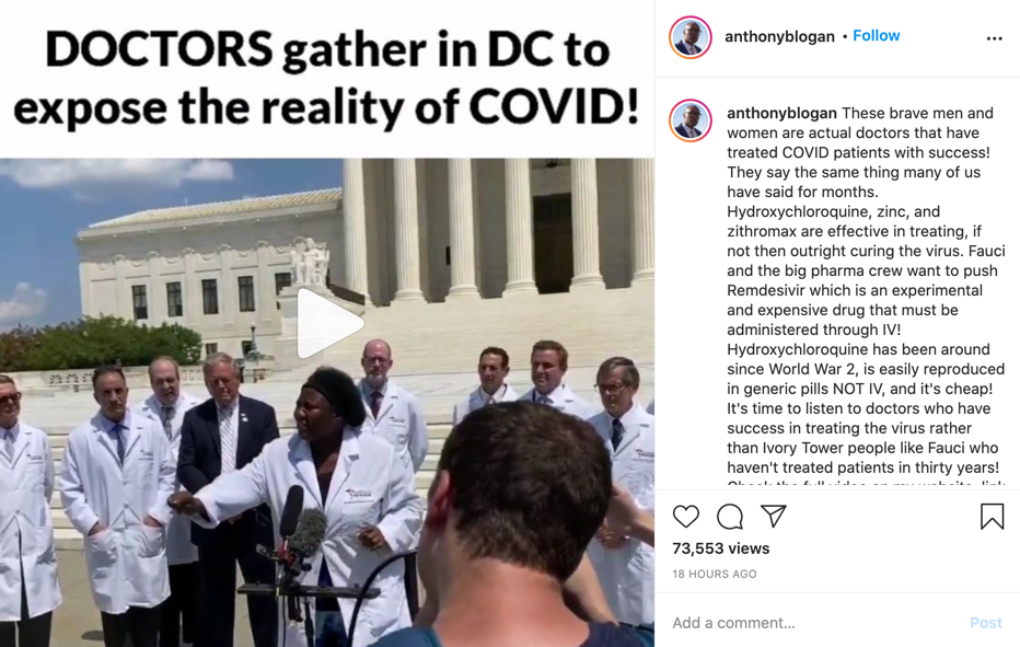 Anthony Brian Logan coronavirus video