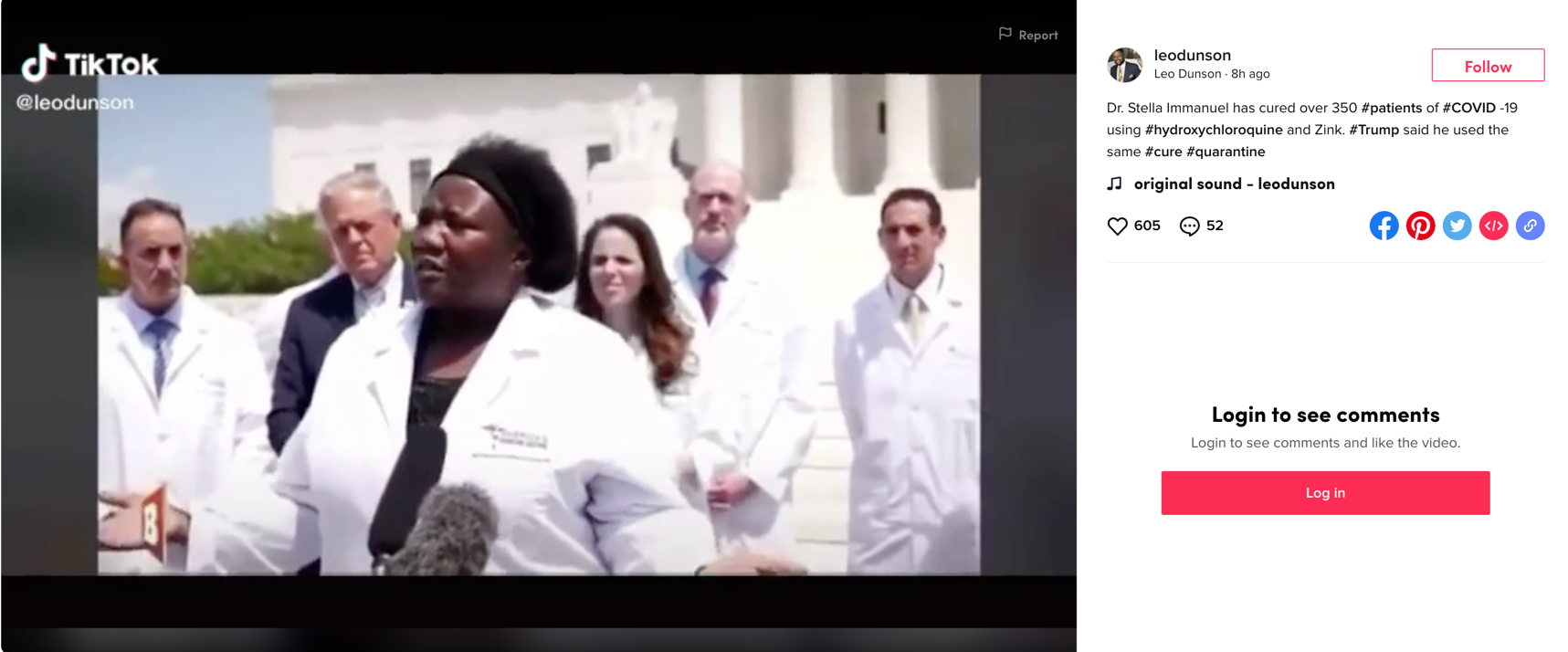 TikTok coronavirus video1