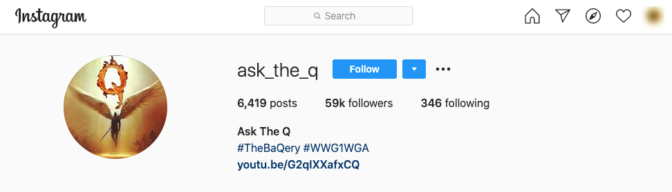 image of instagram page