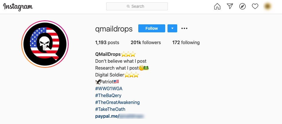 image of instagram page